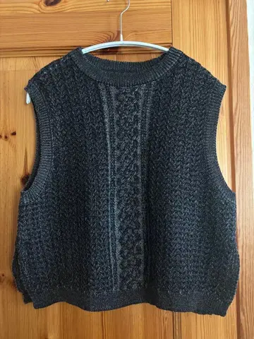 mizuiro ind 니트 베스트 다크 그레이