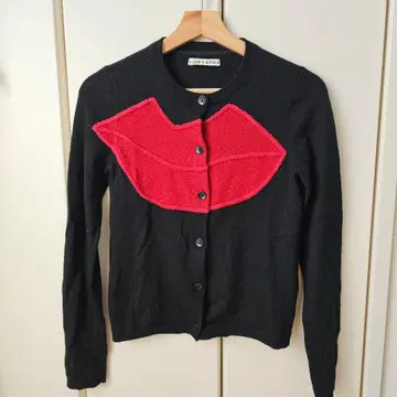 인기 앨리스 올리비아 립 가디건 블랙 울 100% 긴팔 얇은 소재