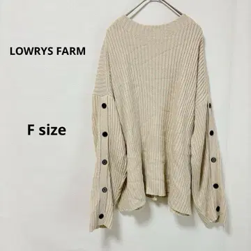 LOWRYS FARM 소매 버튼 풀오버 F 아이보리 니트 2way