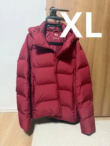 유니클로 XL 심리스 다운 빨간색
