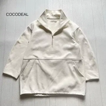 COCODEAL 더블 페이스 하프 지퍼 미니 원피스 화이트 2