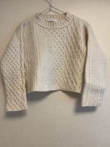 MACPHEE 케이블 니트 스웨터 S 아이보리