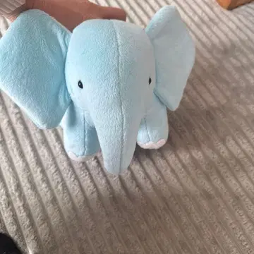 스카이블루 코끼리 봉제 인형
