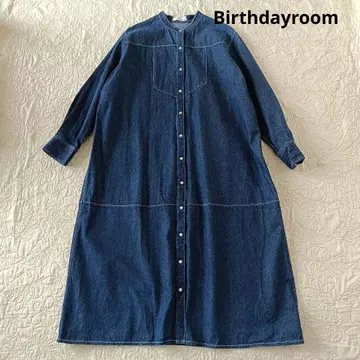 [ 미사용 새상품 ] 생일 방 인디고 블루 원피스