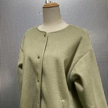 [ 사만사 모스모스 ] 노카라 코트 옅은 그린 F 사이즈