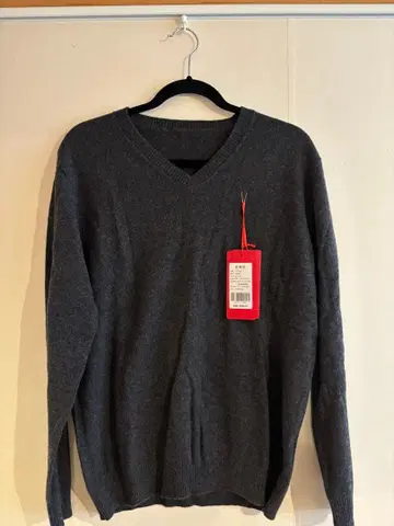 캐시미어 V넥 스웨터 LL 차콜