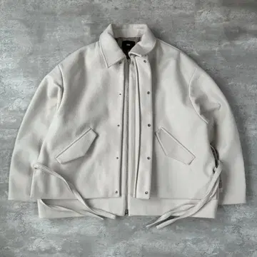 HARE 울리테크 레이어드 블루종 화이트 S