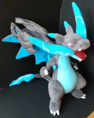 포켓몬 센터 메가 리자몽X 봉제 인형 전체 길이 약 30cm