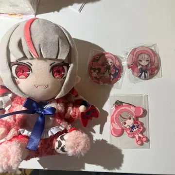 마계노리리무 봉제 인형 키링 캔뱃지 세트