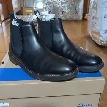 Clarks 블랙 사이드 고어 부츠 26.5