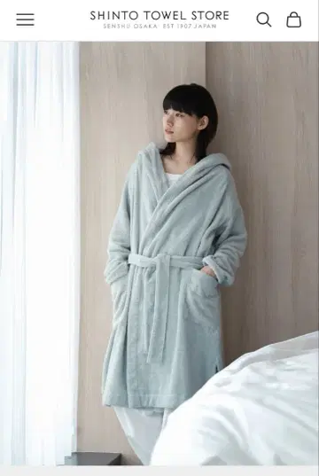 YUKINE 목욕 가운 세이지 M