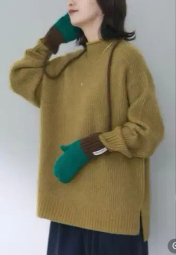 studio CLIP 니트 머스타드