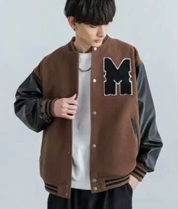 Rocky Monroe 바시티 자켓 L 브라운