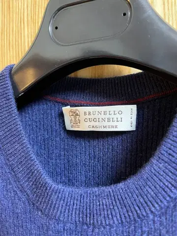 BRUNELLO CUCINELLI 캐시미어 크루넥 스웨터 네이비