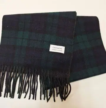 캐시미어 100% 체크 무늬 머플러