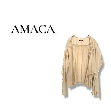 [아마카] M 레이어드 스타일 도킹 상의 베이지 38 반팔 이너 일체형