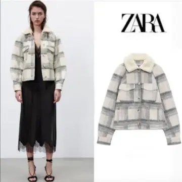 ZARA 체크 무늬 자켓