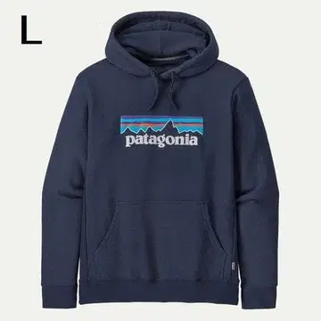 파타고니아 P-6 로고 업라이저 후디 후드티 L 네이비
