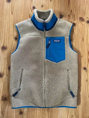 patagonia 남성용 클래식 레트로X 베스트 S 베이지 블루