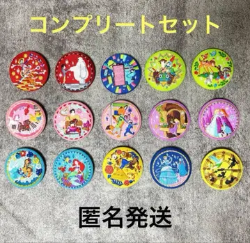 [ 새상품 ] 디즈니 자수 캔뱃지 컴플리트 세트 디즈니 캔뱃지 자수