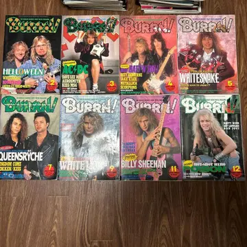 BURRN! 음악 잡지 1988년 8권 세트 낱개 판매 2권 1000엔