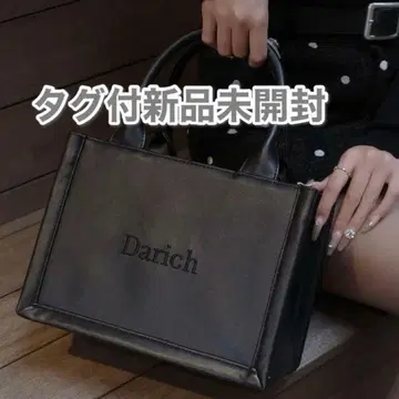 Darich 다리치 로고 숄더 가죽 미니 토트백 BLK 새상품