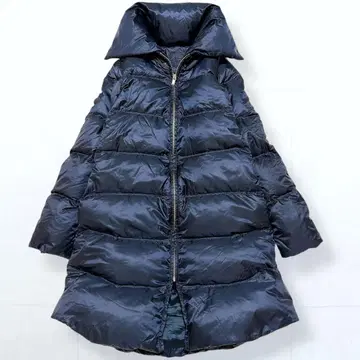 라코스테 숄카라 발수 타프타 다운 코트 경량 네이비 34