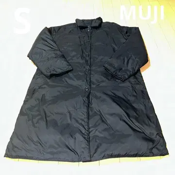 새상품급 무인양품 MUJI 여성용 다운 코트 S 블랙 경량 다운 방한