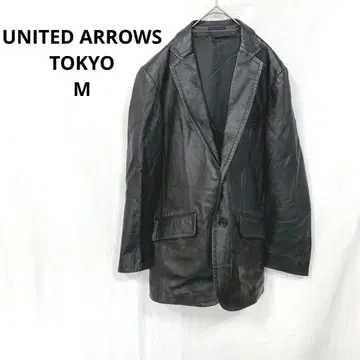 유나이티드 애로우즈 양가죽 가죽 자켓 M 블랙 심플 스테디셀러