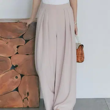 선착순 러브 부티크 봉봉 2턱 와이드 팬츠 핑크 프리