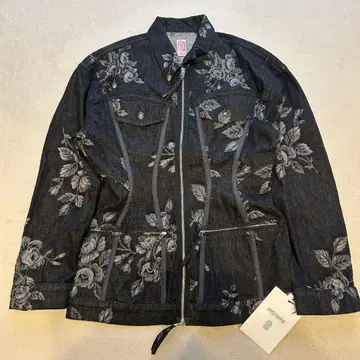 FETICO / ROSE DENIM ZIP-UP JACKET BLACK