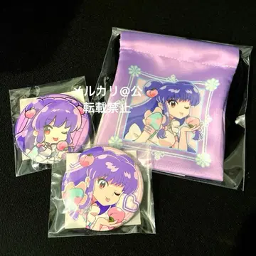 [란마 1/2] 챠폰! 후르츠 플레이버 캔뱃지 미니 복조리 파우치