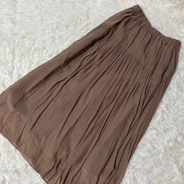 그린 라벨 릴랙싱 플리츠 스커트 브라운 38