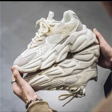 통굽 스니커즈 베이지/화이트