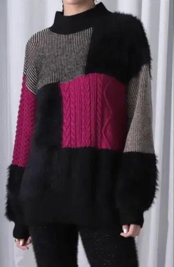 로즈버드 RORE BUD 블로킹 니트