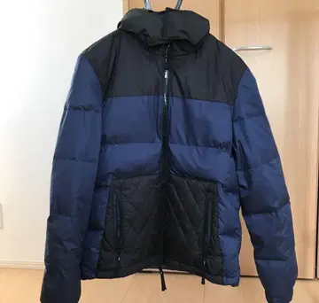 NUMBER NINE 후드 부착 다운 자켓 네이비/블랙