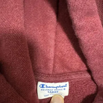 Champion Reverse Weave 후디 L 사이즈 버건디