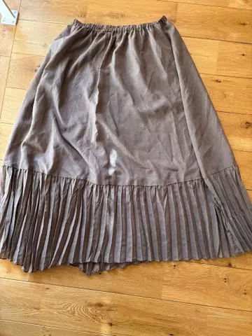 센소유니코 본 밑단 플리츠 롱 스커트