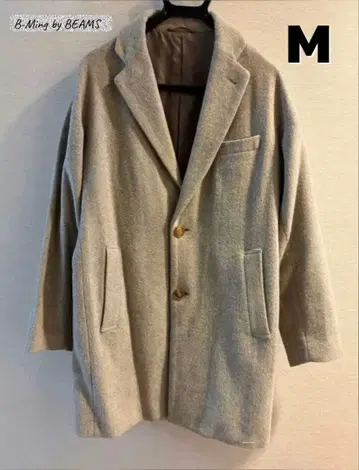 B-Ming by BEAMS 체스터 코트 그레이 M 사이즈 울