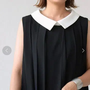 antiqua 슬리브리스 플리츠 원피스