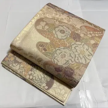 A5 츠지가하나 금실 순수 실크 롯츠 후쿠로 오비 포멀 O37