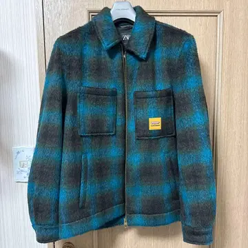 ZARA 파랑 브라운 체크 자켓