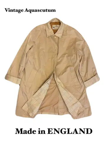 Vintage Aquascutum 스텐카라 코트 영국제 체크
