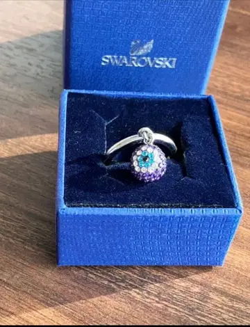 SWAROVSKI 스와로브스키 반지 58 [ 17호 ] 파베 볼
