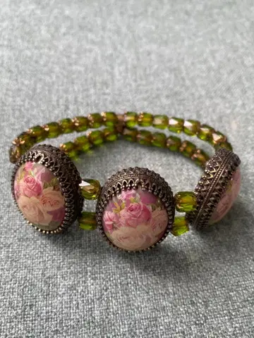 미사용 새상품 미하엘 네그린 장미 픽처 밴딩 팔찌