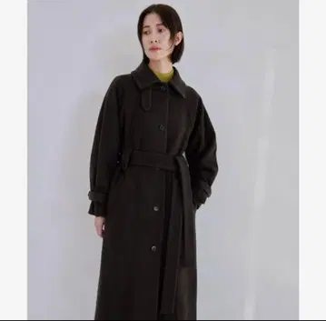 UNITED TOKYO 2way 스텐 코트 울 롱 브라운 즉시