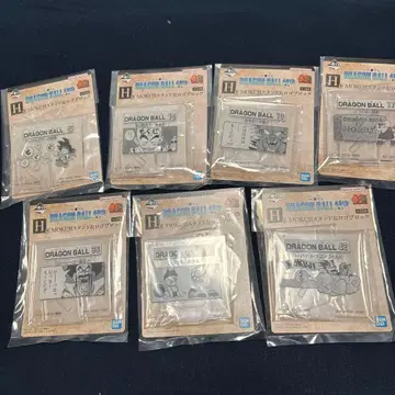 제일복권 드래곤볼 40th 그 두 번째 H상 스탠드&로고 북 7개 세트