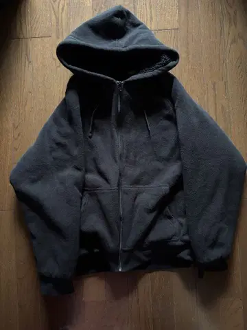 90s st john's Bay 블랙 플리스 후드티 L 사이즈