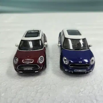 미니쿠퍼 미니카 빨간색과 파랑색 세트