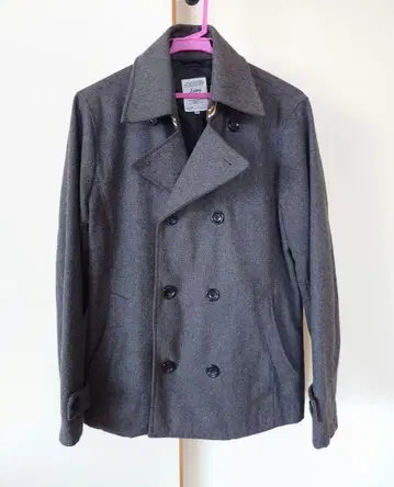 Louis Chavlon 그레이 더블 브레스트 체스터 코트